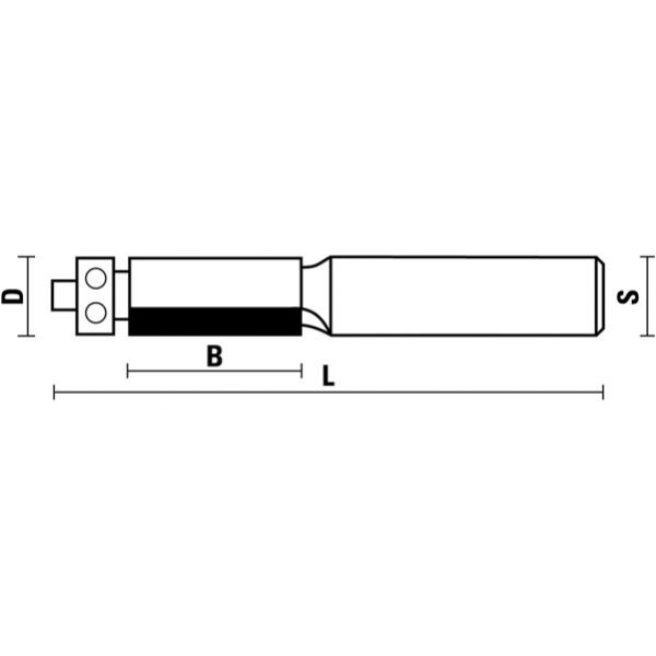 Фреза для обгонки на ручном фрезере Sistemi-Klein E 146.129 R
