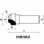 Фреза для снятия радиусных фасок Sistemi-Klein C 186.350 R