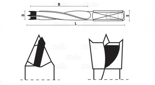 Сверло глухое Sistemi-Klein L 110.120 R (12x120)